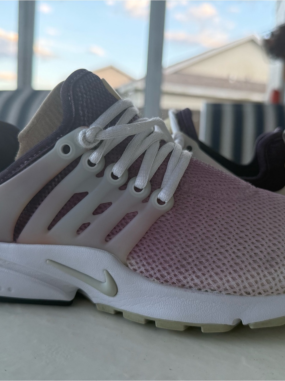 Nike Air Presto Purple White Sneakers Women US 8 EU 39 Comfortable Running 👟. - Picture 10 of 11